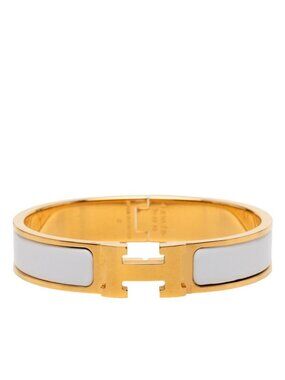 Hermes Clic Clac Click PM Bangle Gold Holder Plated Enamel Bracelet